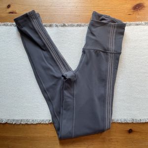 Lululemon Power Lines Leggings Gray Size 2 Everlux Titanium Yoga Athletic Pants